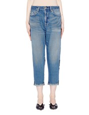 Undercover Cropped Jeans With Contrast Inserts 125988